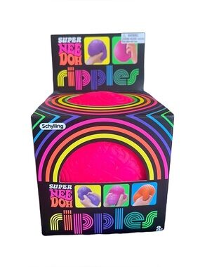 Super NeeDoh Ripples Pink Textured Nee Doh Ball Giant Squishy Sensory Toy